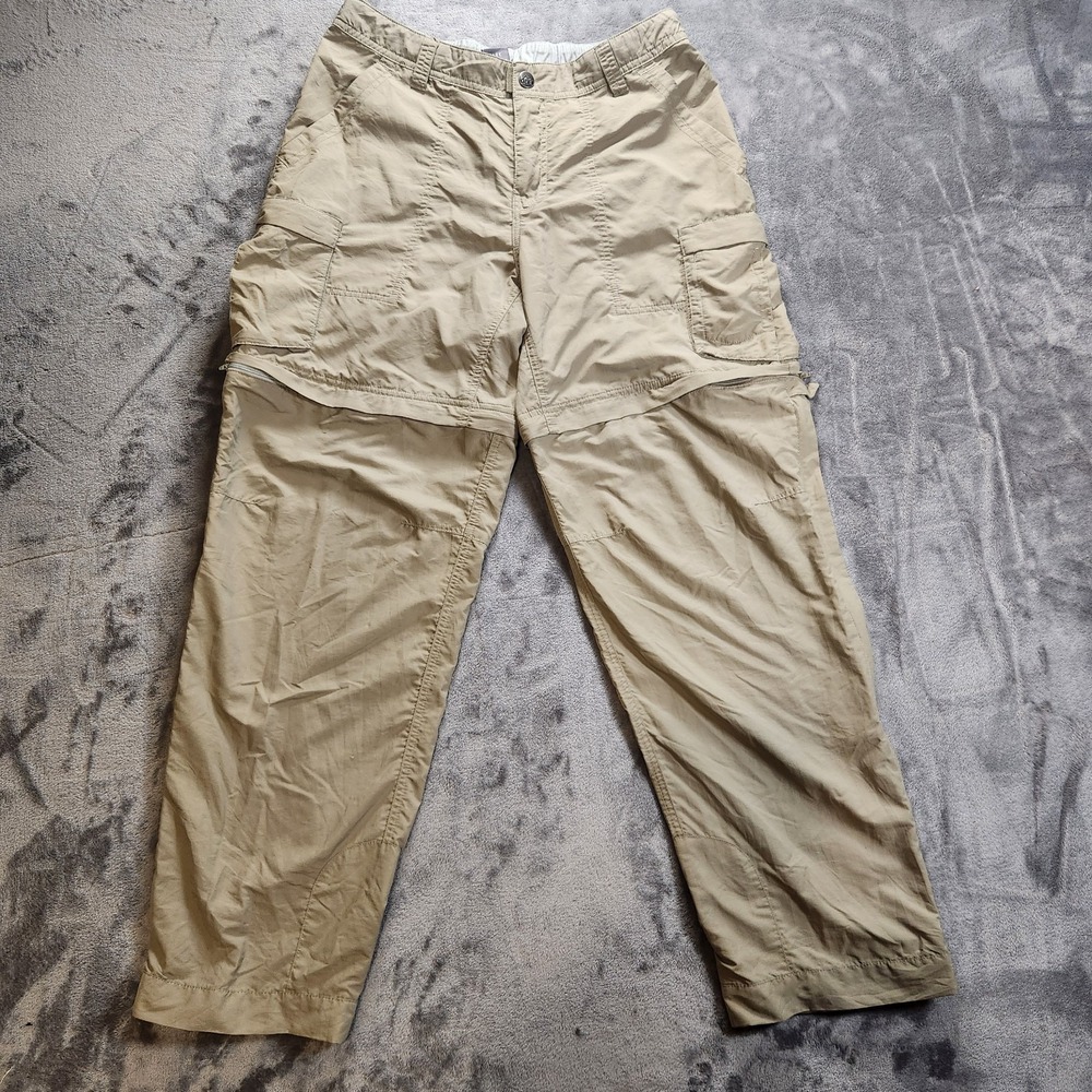 REI Pants Womens 8 Petite Beige Sahara Convertible Hiking Sun Repellent Cargo